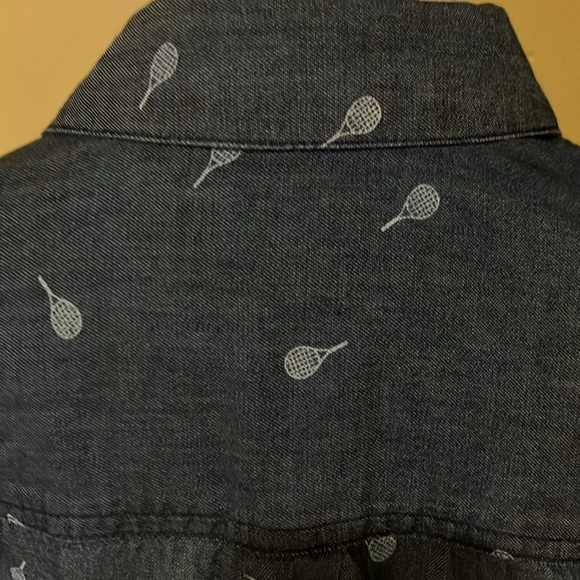 Tennis Anyone? Kids Perkins Print Short Sleeve Button down 3T - Picture 4 of 8